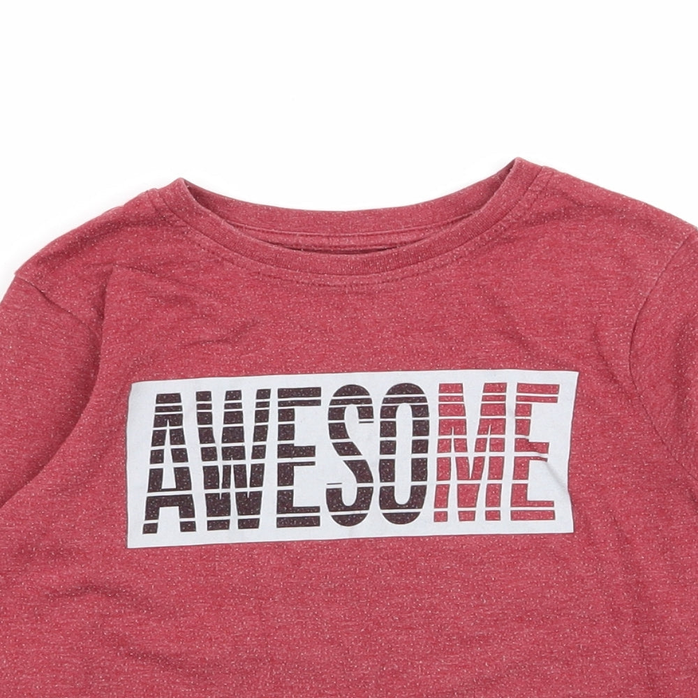 Primark Boys Red   Basic T-Shirt Size 5-6 Years