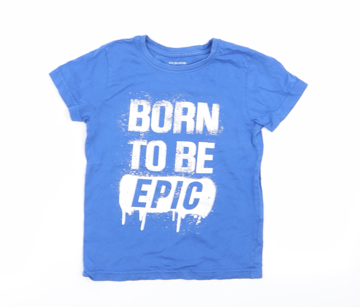 Primark Boys Blue   Basic T-Shirt Size 5-6 Years