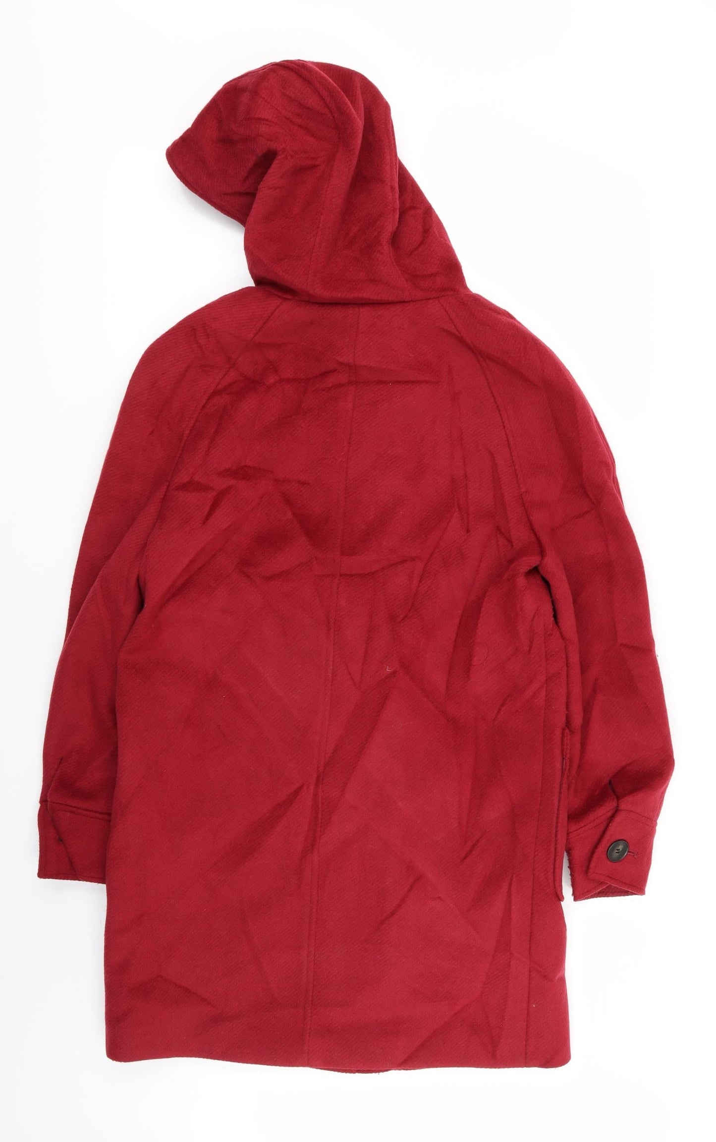 M&S Womens Red   Overcoat Coat Size 8