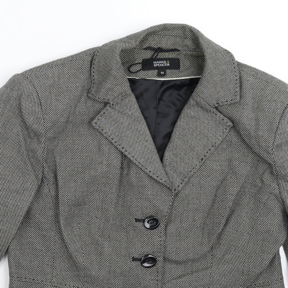 Marks and Spencer Womens Grey   Jacket Suit Jacket Size 12