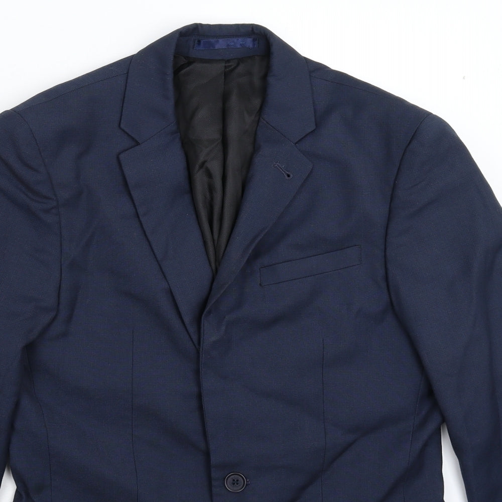 Cedar Wood State Mens Blue   Jacket Suit Jacket Size 34