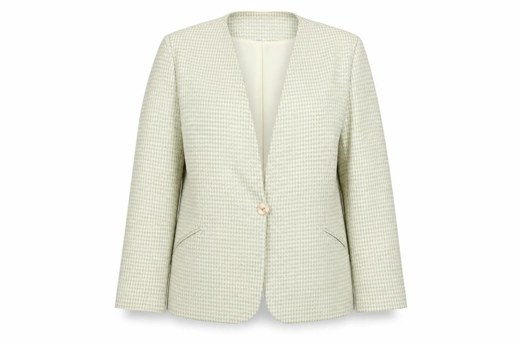 Klass Womens Multicoloured Houndstooth  Jacket Blazer Size 16
