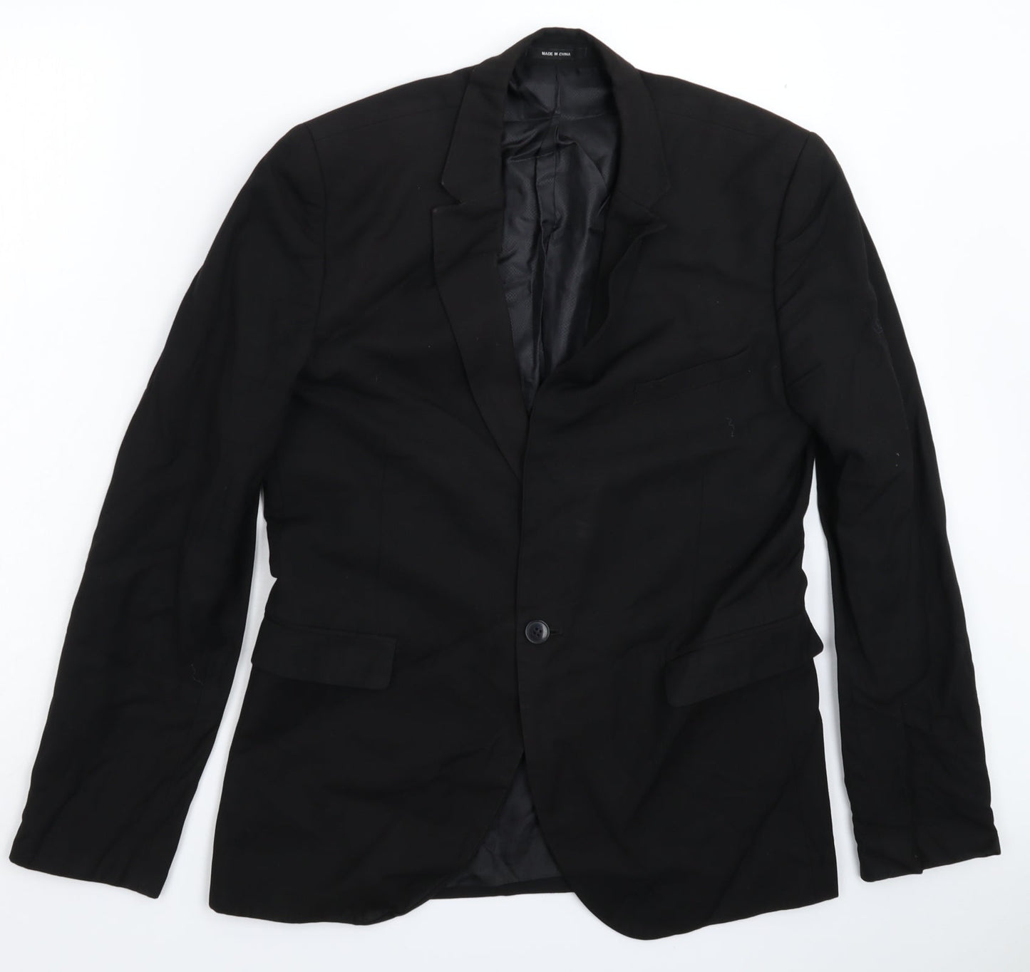 Cedar Wood State Mens Black   Jacket Suit Jacket Size 40