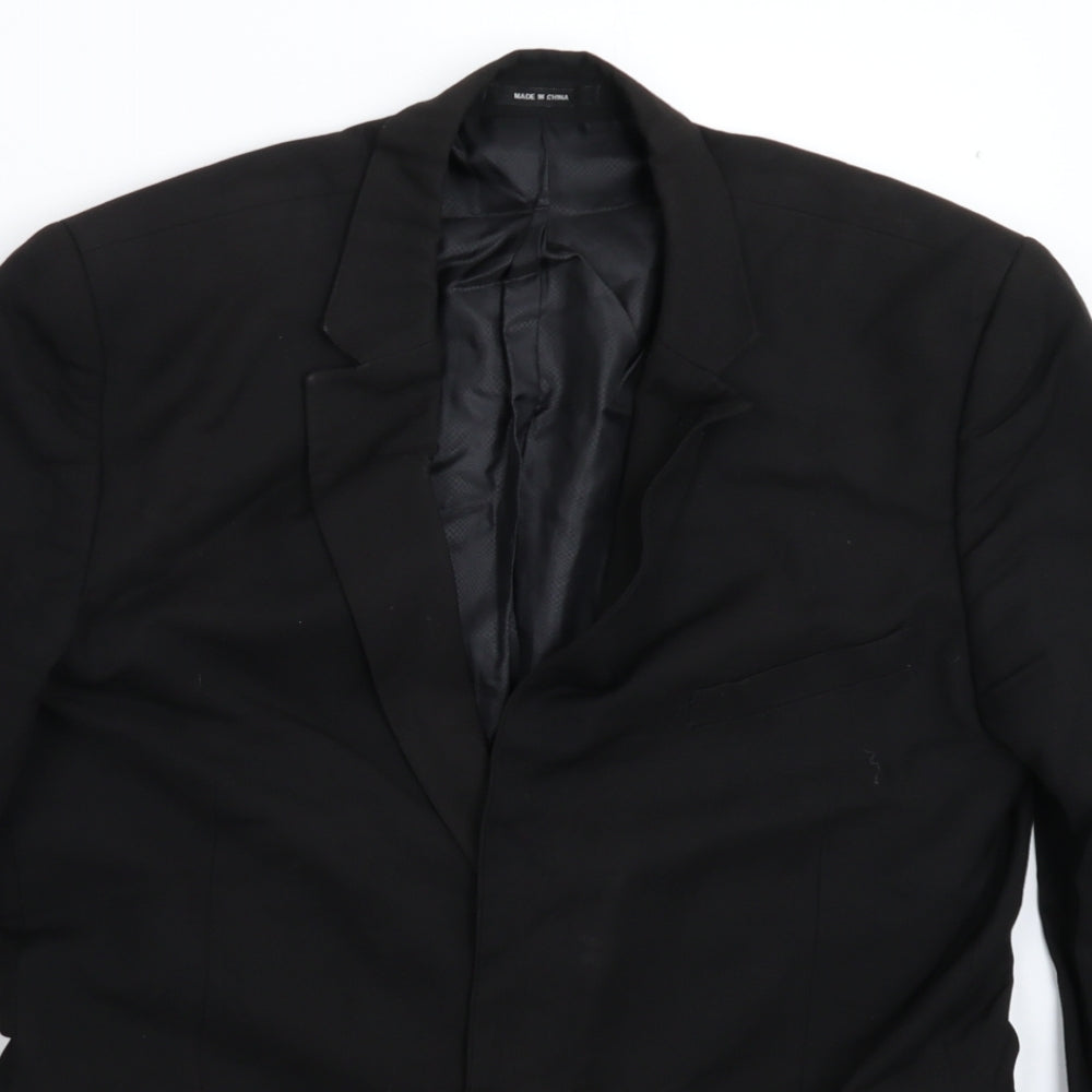 Cedar Wood State Mens Black   Jacket Suit Jacket Size 40