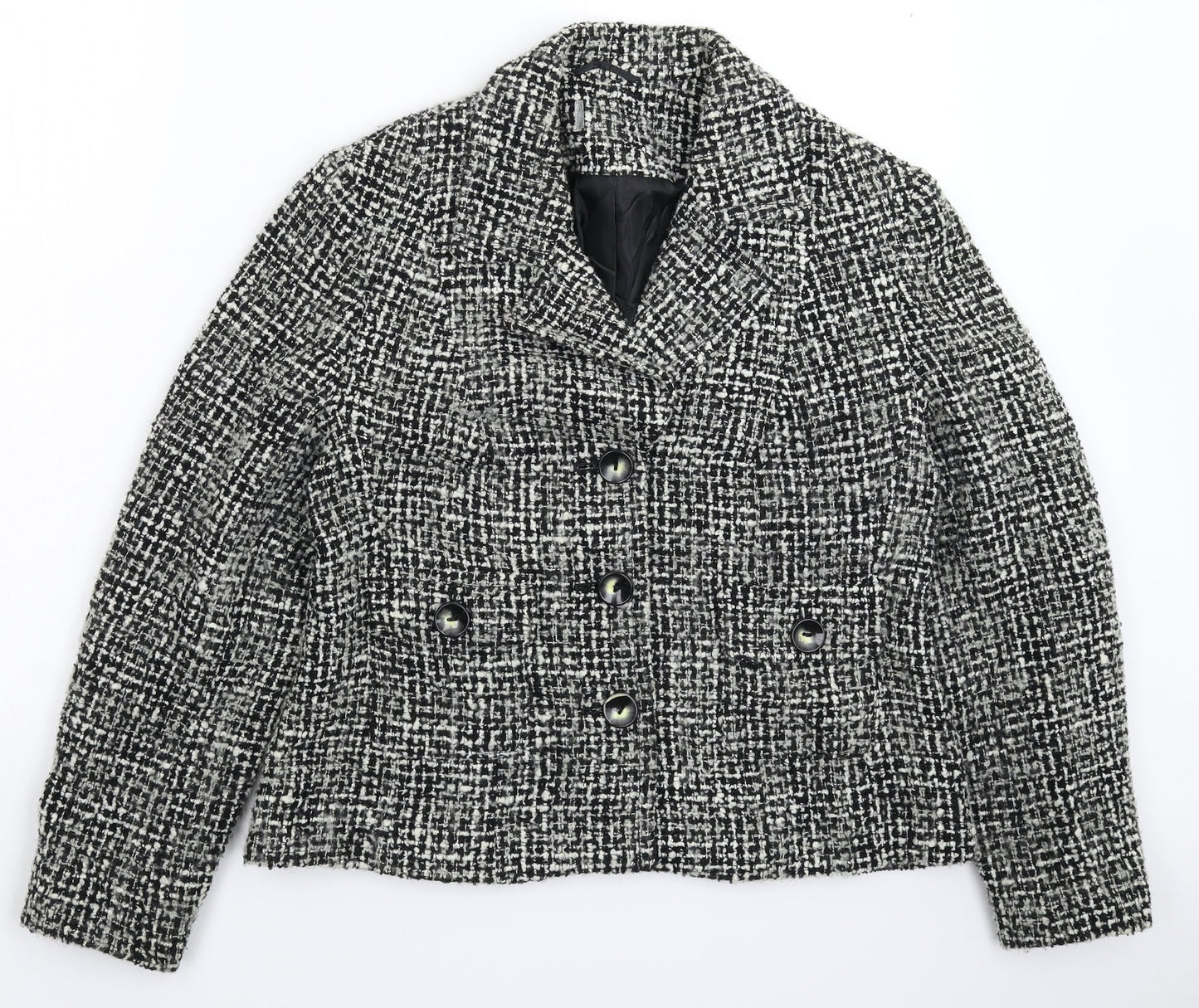 Preworn Womens Grey Check  Jacket Blazer Size M