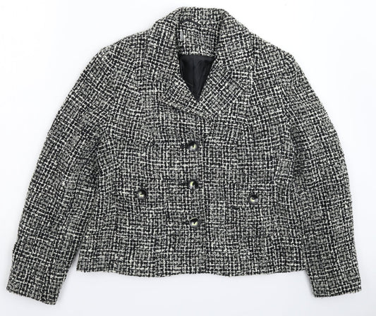 Preworn Womens Grey Check  Jacket Blazer Size M