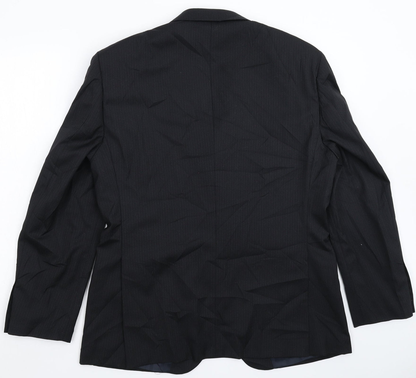 NEXT Mens Black Striped  Jacket Suit Jacket Size 40