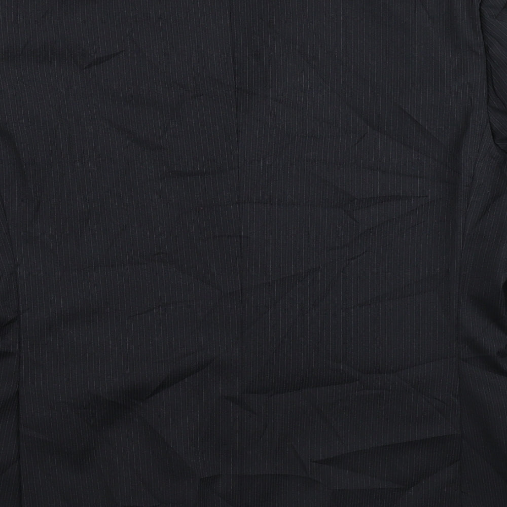 NEXT Mens Black Striped  Jacket Suit Jacket Size 40