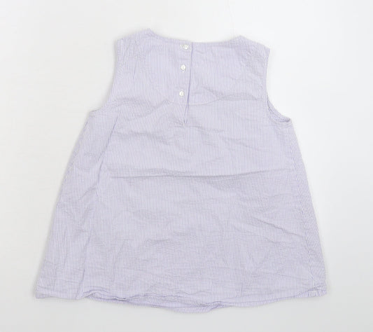 John Lewis Womens Blue Striped  Basic T-Shirt Size 10