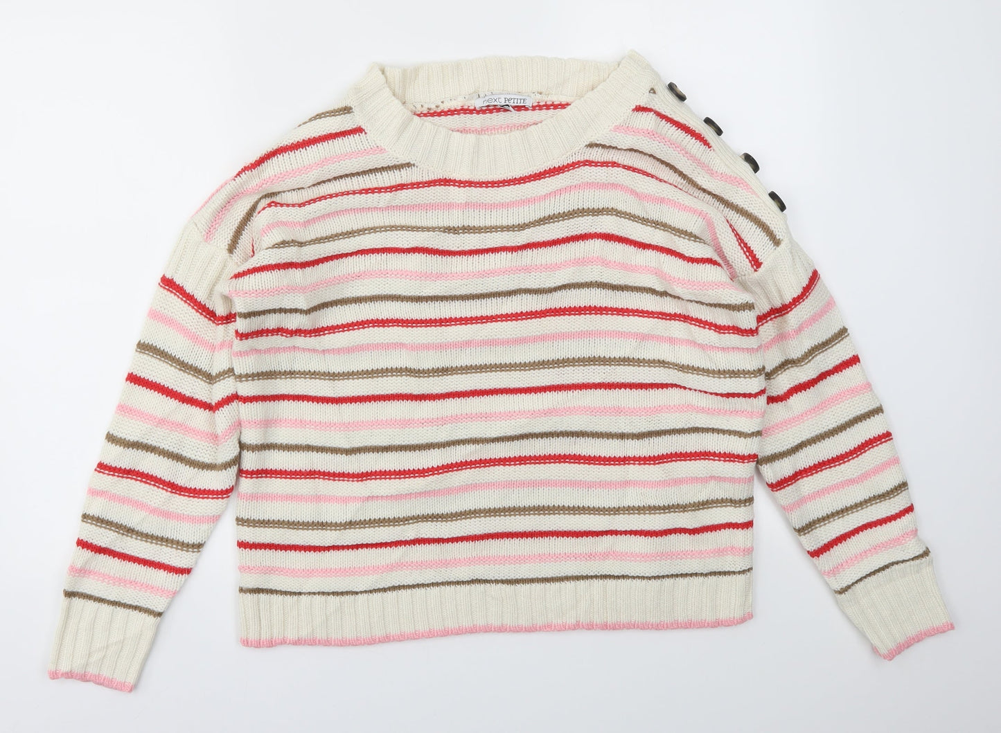 NEXT Womens Multicoloured Striped  Pullover Jumper Size M