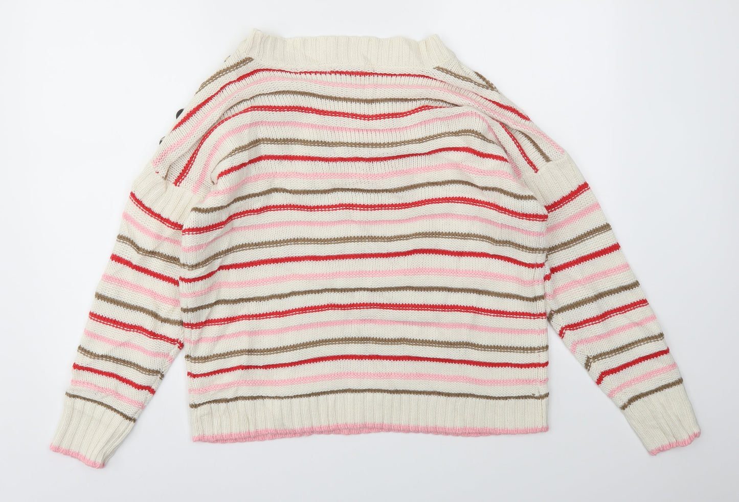 NEXT Womens Multicoloured Striped  Pullover Jumper Size M