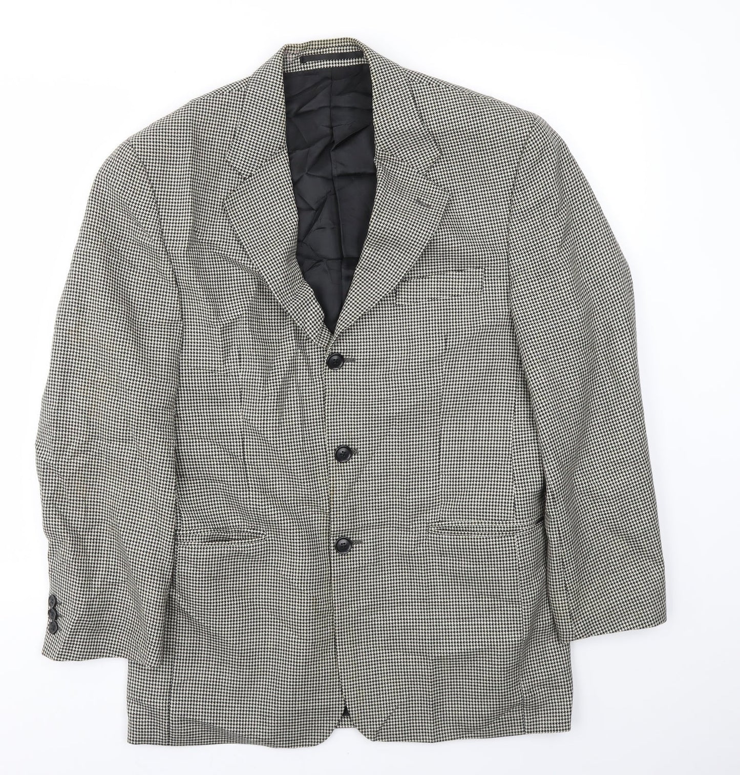 HAREWOOD Mens Brown Check  Jacket Blazer Size 40