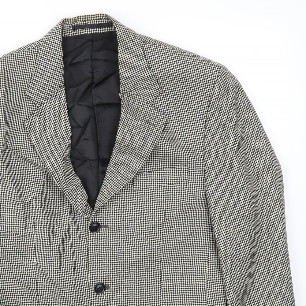 HAREWOOD Mens Brown Check  Jacket Blazer Size 40