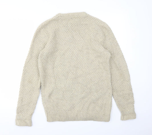 TU Mens Beige   Pullover Sweatshirt Size S