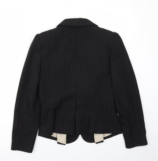 EVIE  Womens Black Striped  Jacket Blazer Size 12