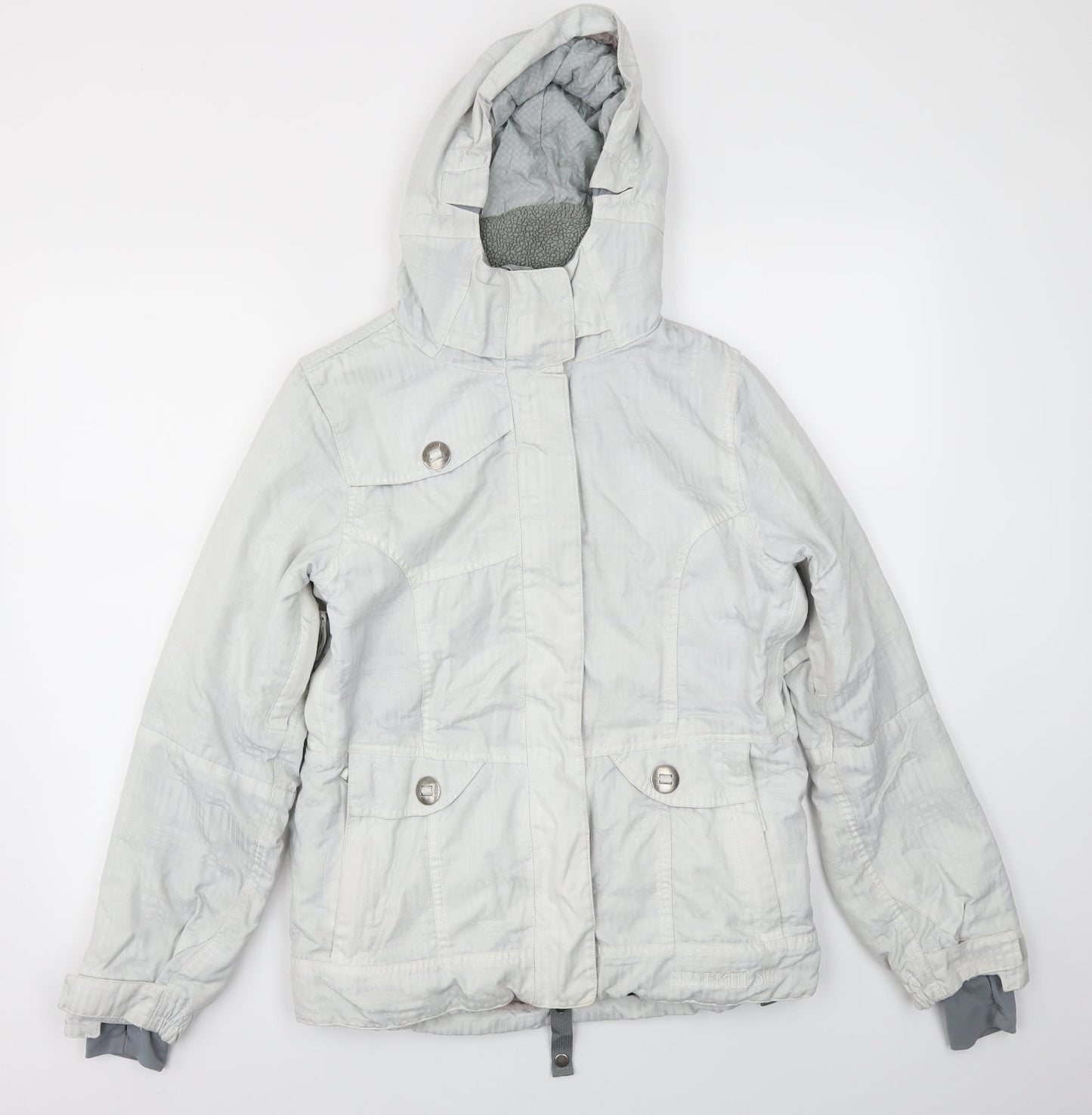 INFIDRY Womens White   Jacket Coat Size M