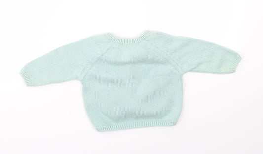 M&S Girls Green   Cardigan Jumper Size 3-6 Months