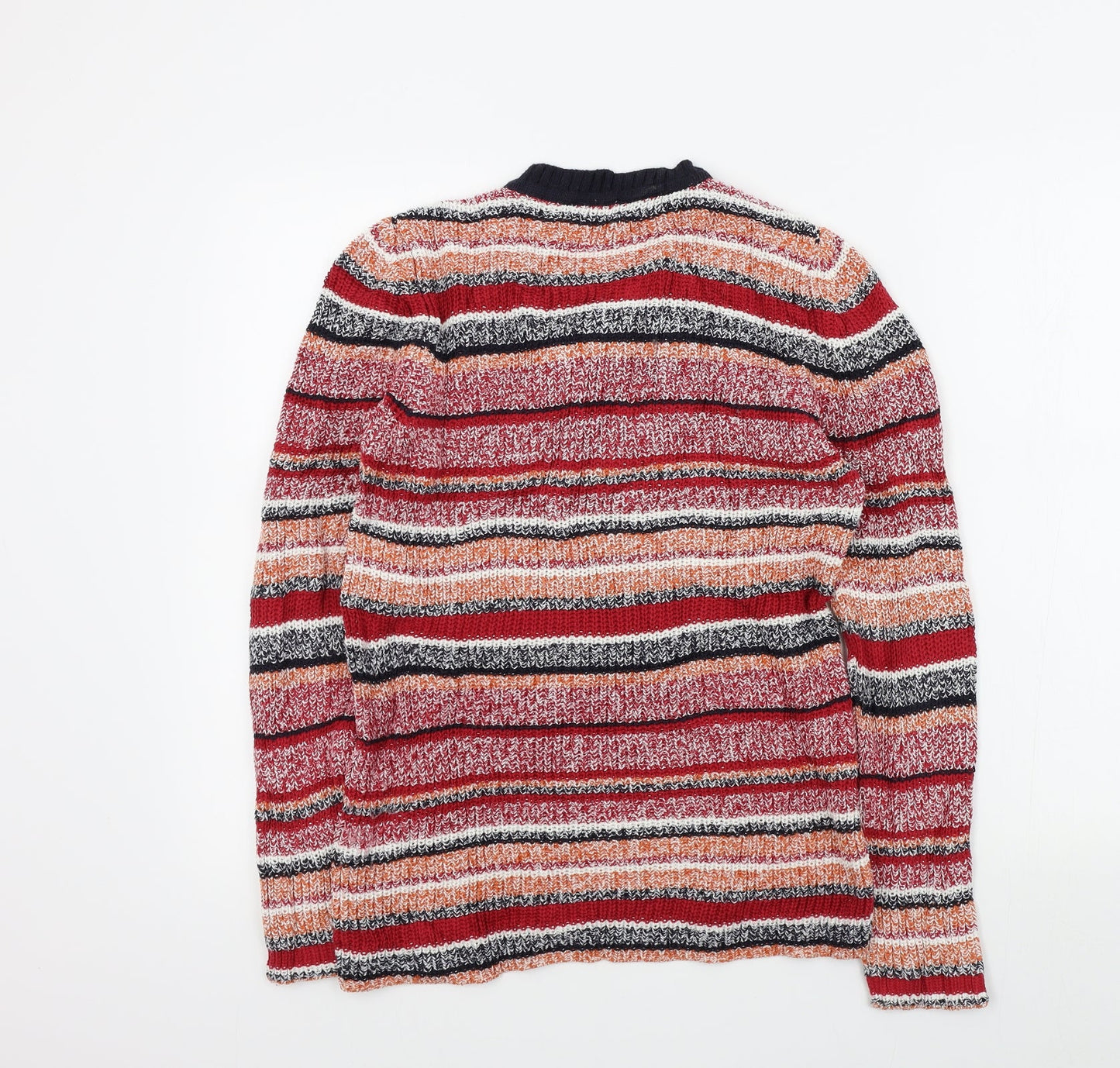 Papaya Womens Red Striped  Pullover Jumper Size S
