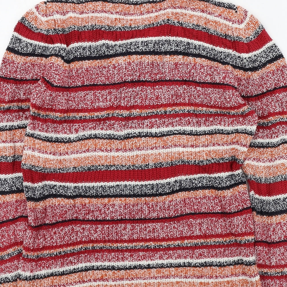 Papaya Womens Red Striped  Pullover Jumper Size S