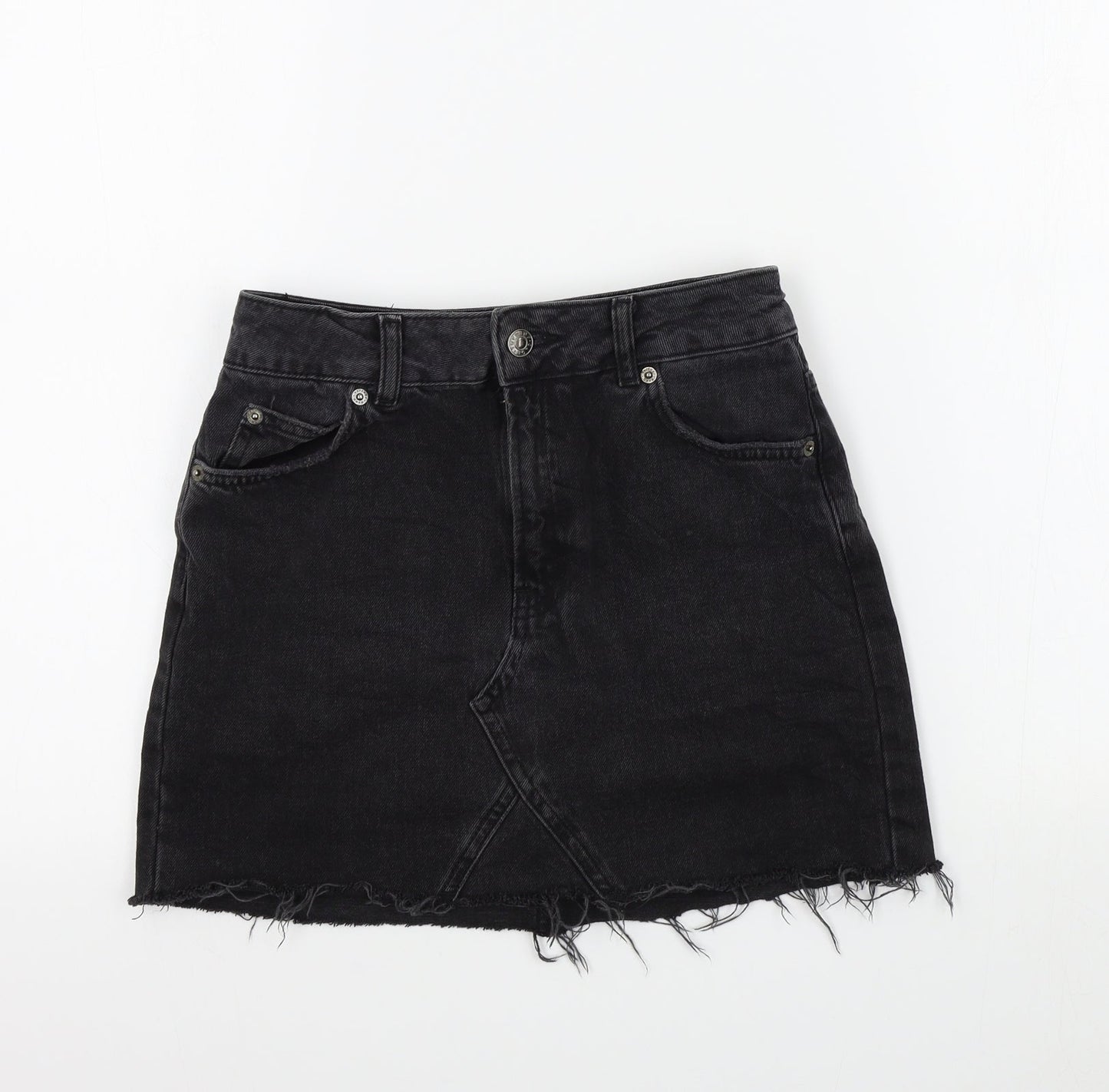 Topshop Womens Black   A-Line Skirt Size 8