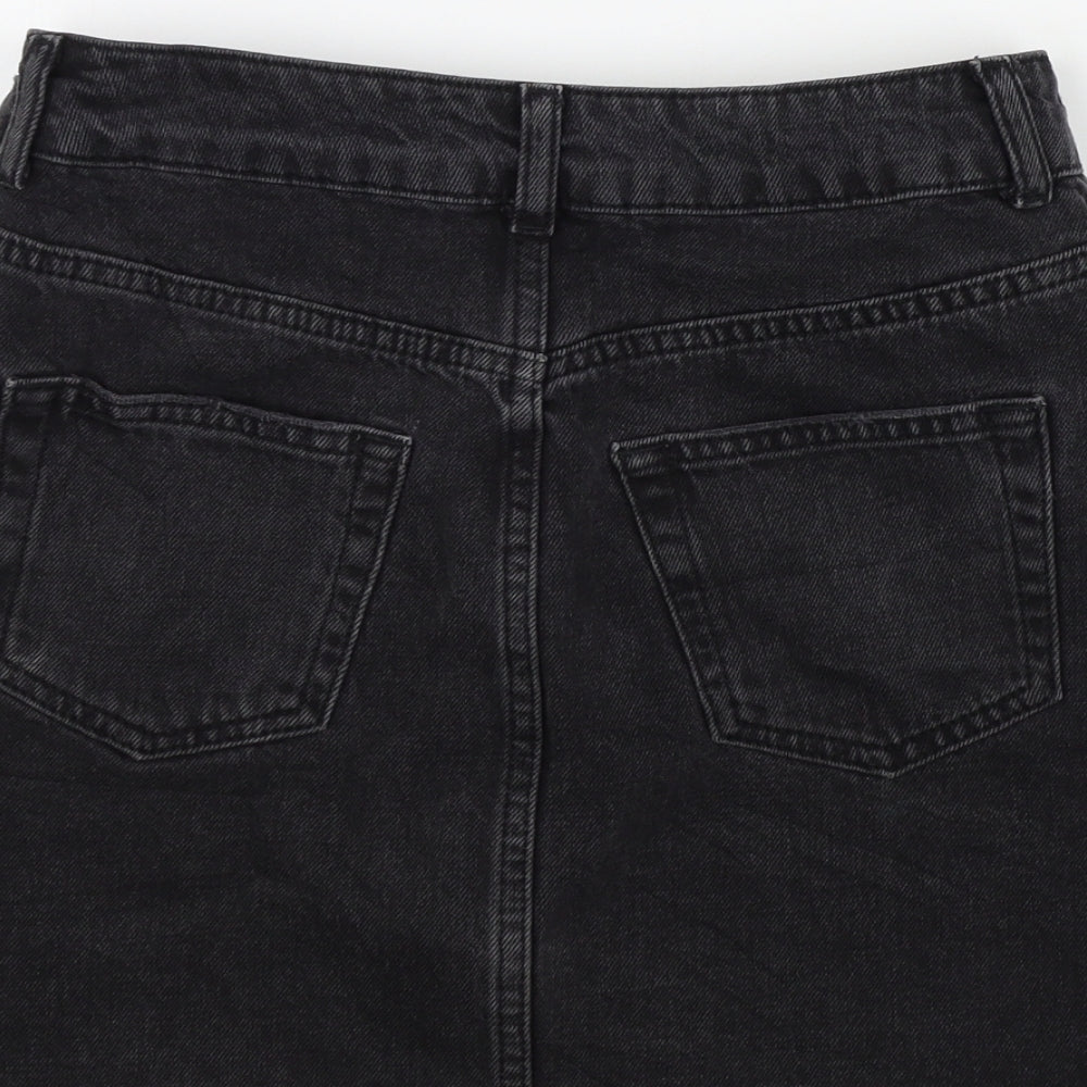 Topshop Womens Black   A-Line Skirt Size 8