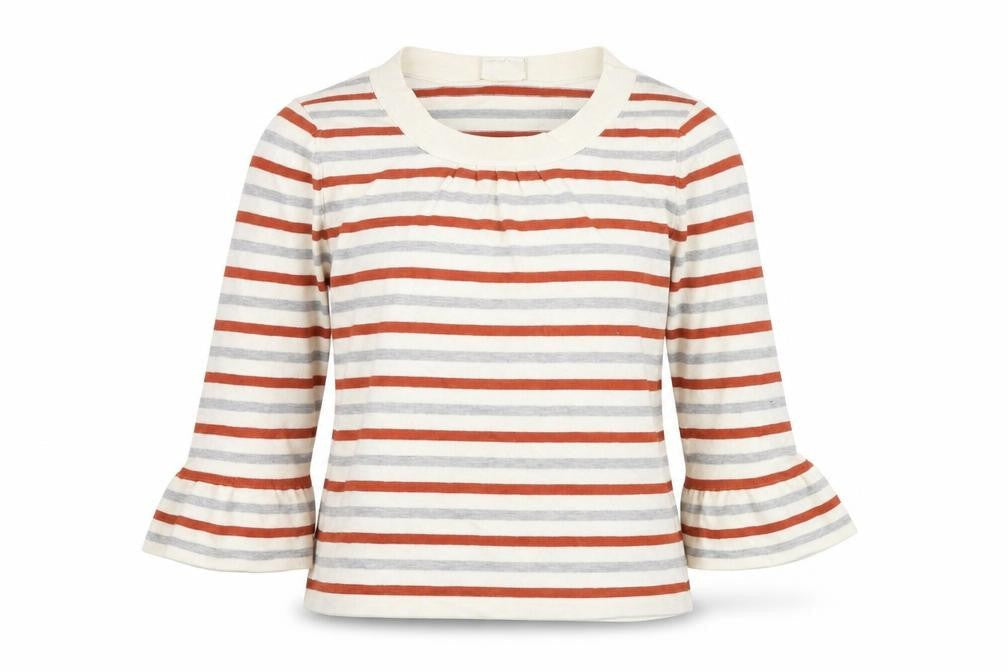 MINUET Womens White Striped  Pullover Jumper Size 14
