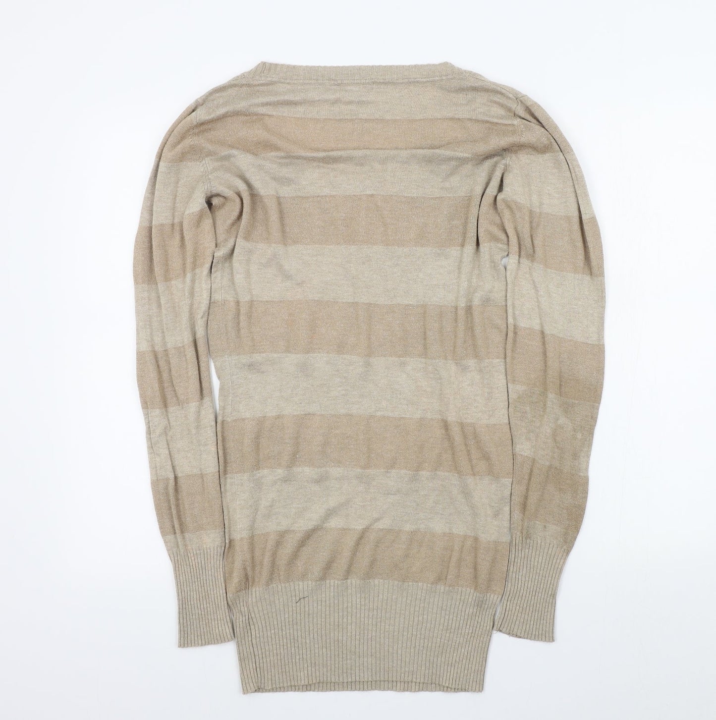 Therapy Womens Brown Striped  Pullover Jumper Size 12