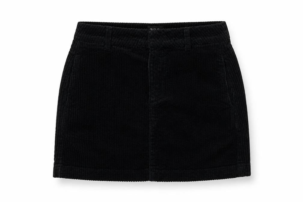 Front view of BDG women’s black a-line skirt, size S