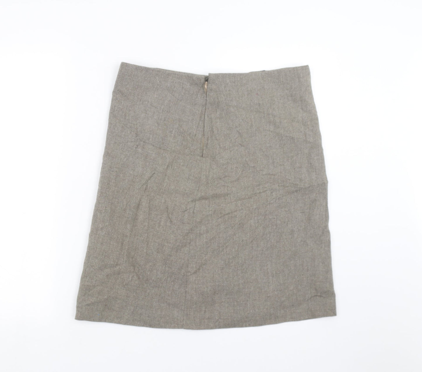 Preworn Womens Beige Geometric  Straight & Pencil Skirt Size 32 in