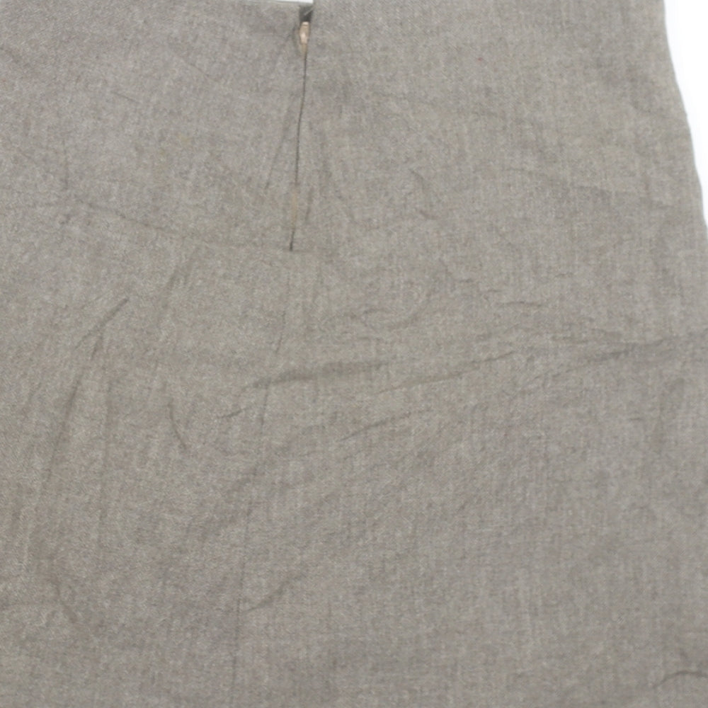Preworn Womens Beige Geometric  Straight & Pencil Skirt Size 32 in