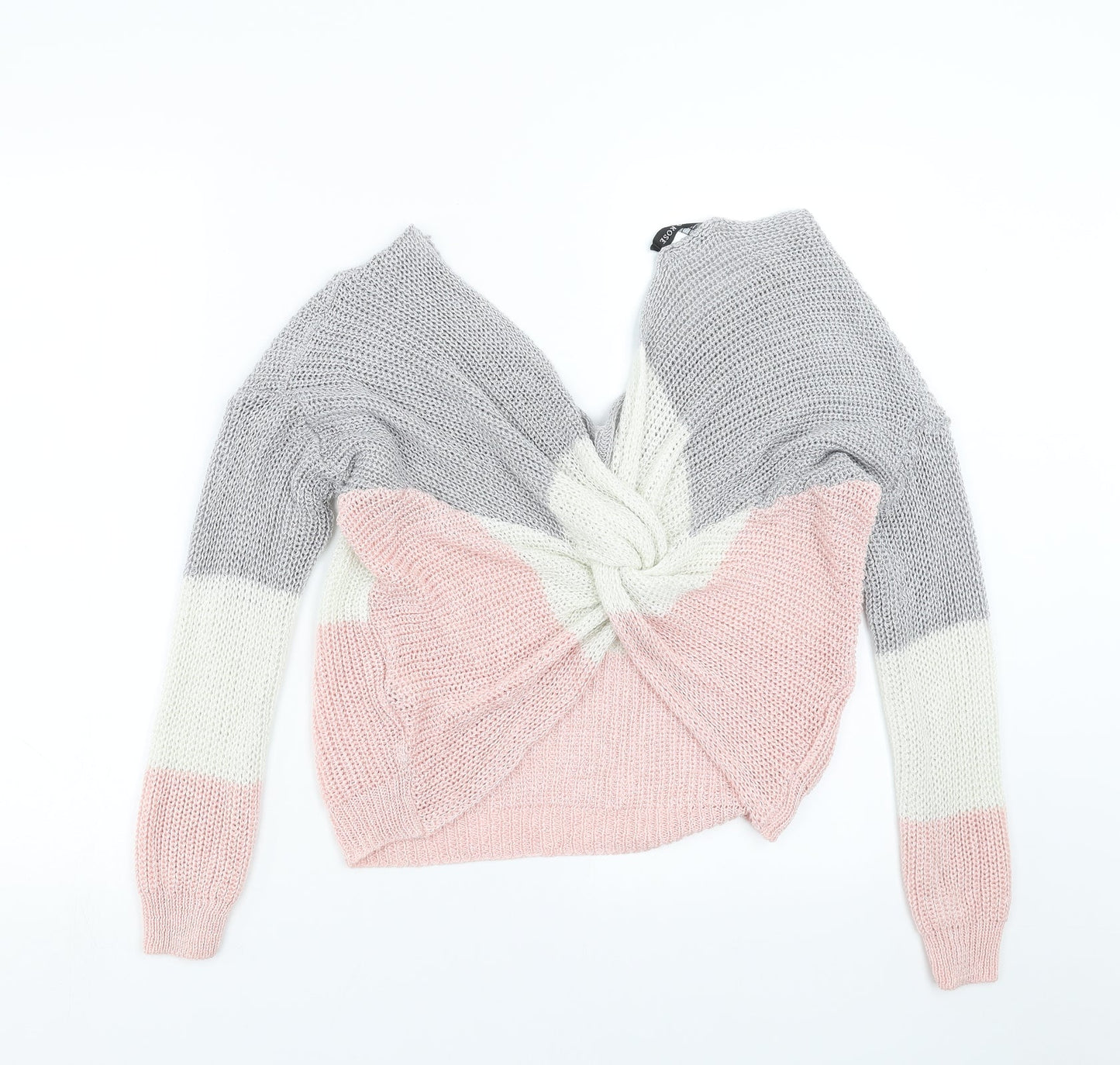 Cameo rose Womens Pink  Knit Pullover Jumper Size S  - Twist Back Detail