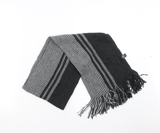 George Mens Grey Striped  Scarf  One Size