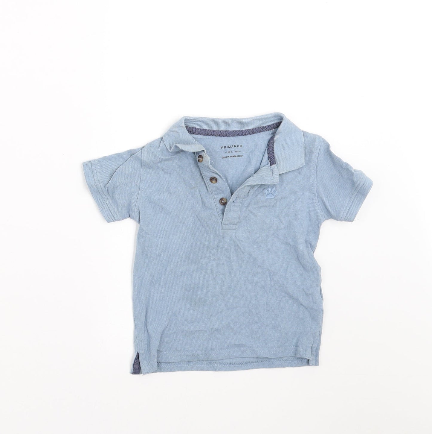 Primark Baby Blue   Basic Polo Size 12-18 Months