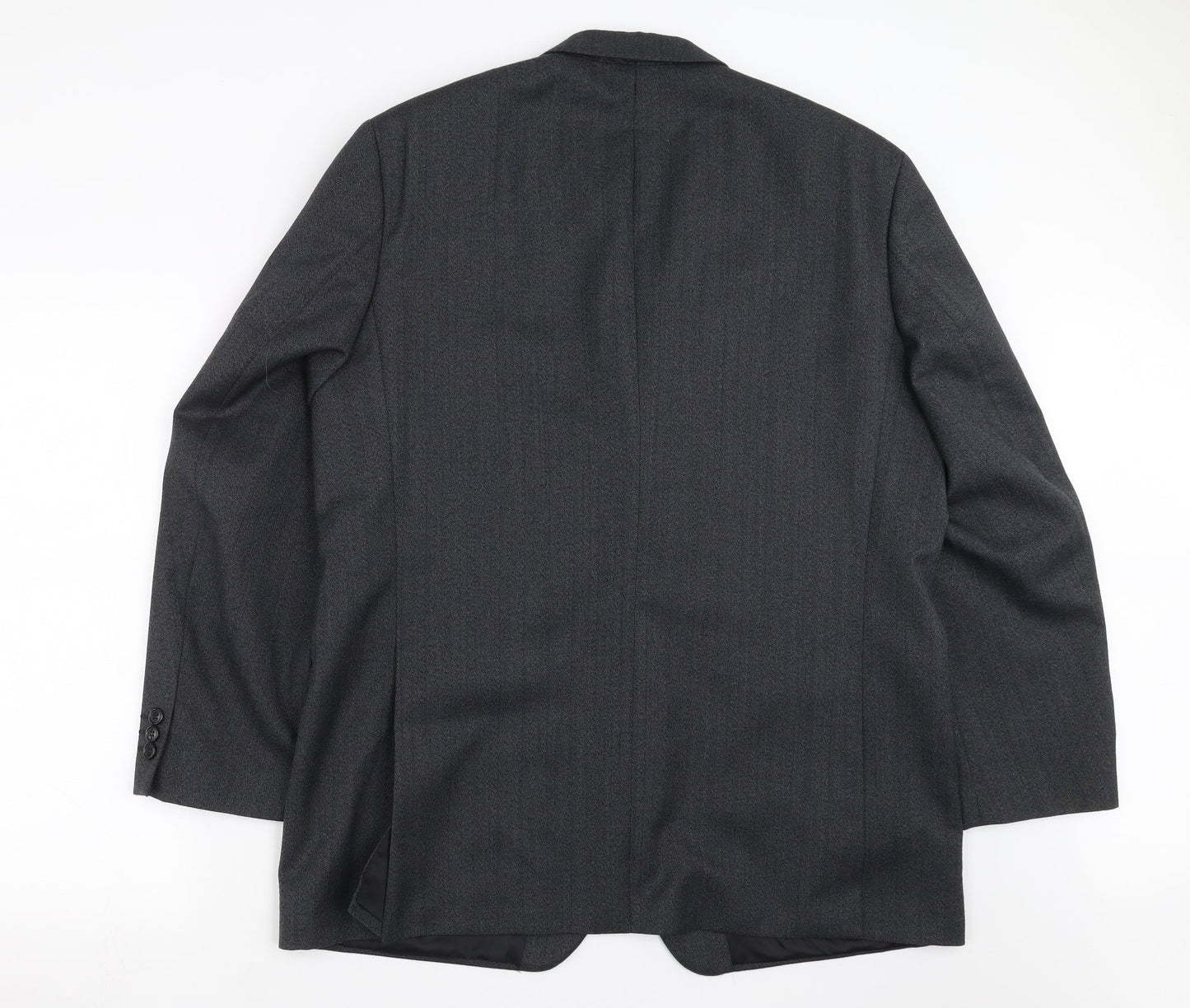 Wellington Mens Grey Herringbone  Jacket Suit Jacket Size 46