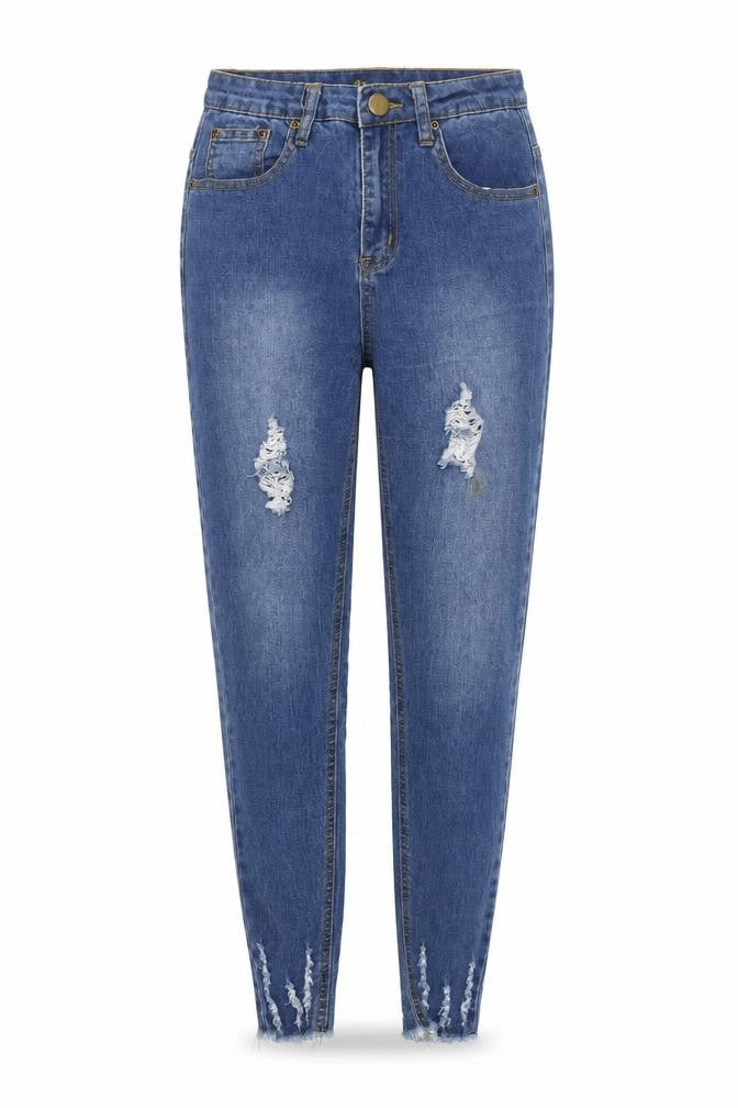 PRETTYLITTLETHING Womens Blue  Denim Skinny Jeans Size 8 L24.5 in