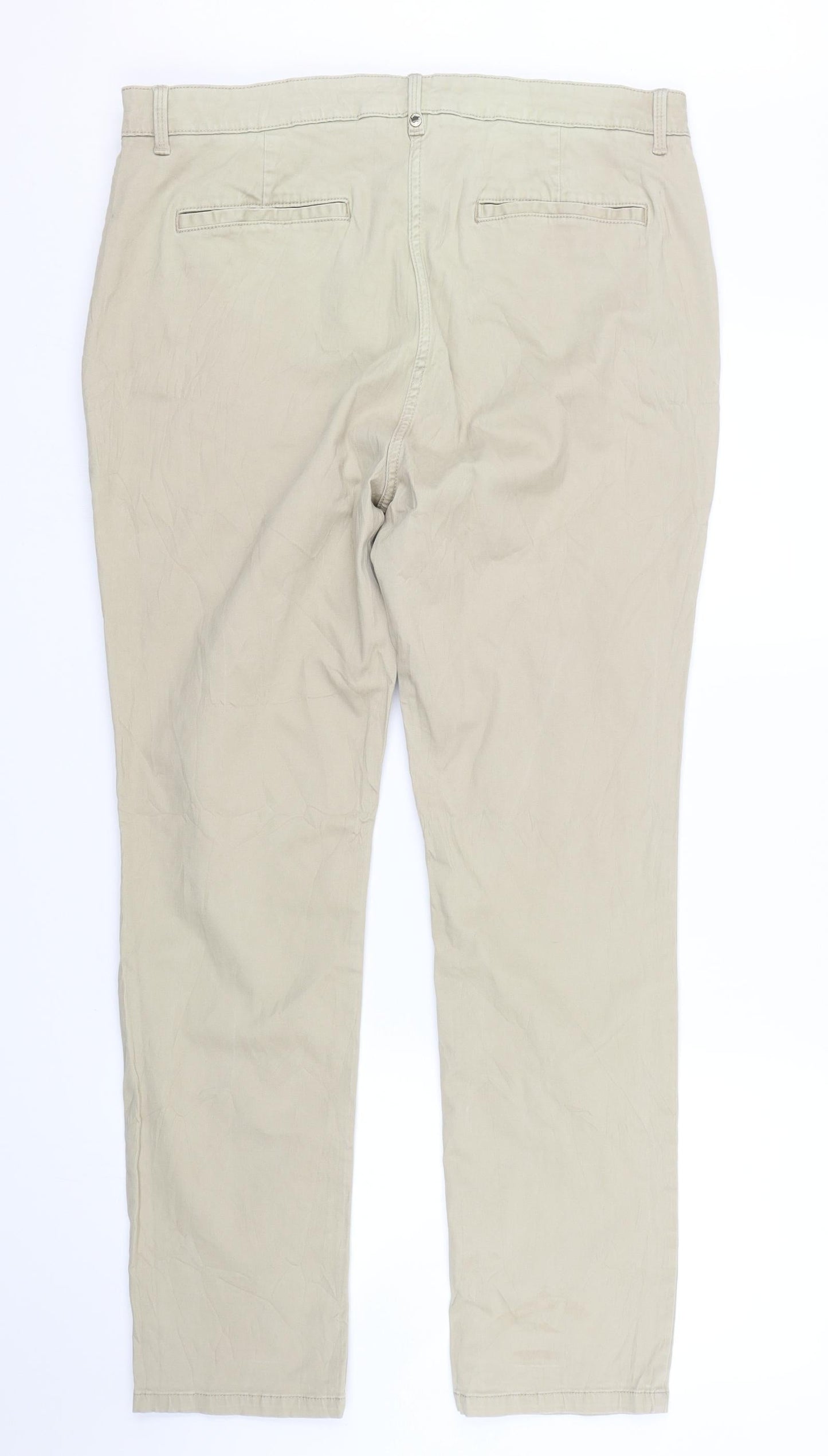 Per Una Womens Beige   Trousers  Size 34 L27.5 in