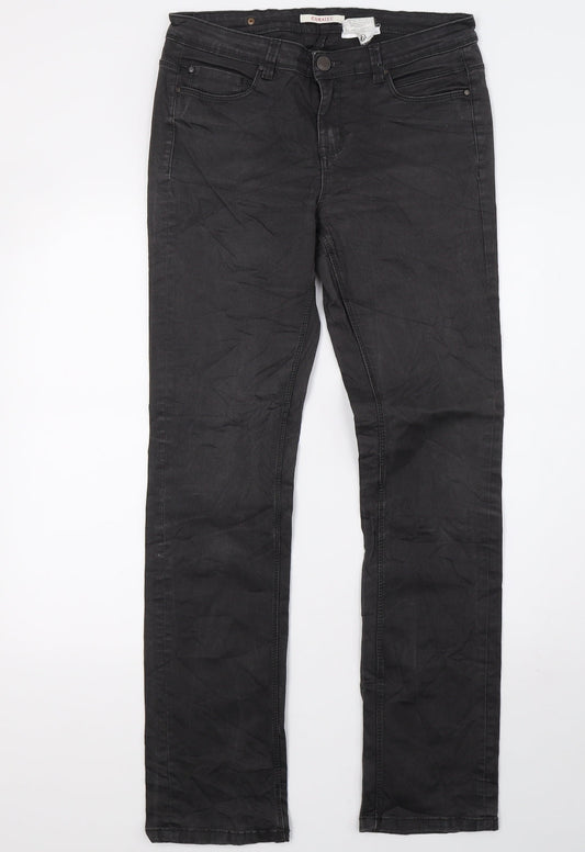 camateu Womens Grey  Denim Skinny Jeans Size 12 L32 in