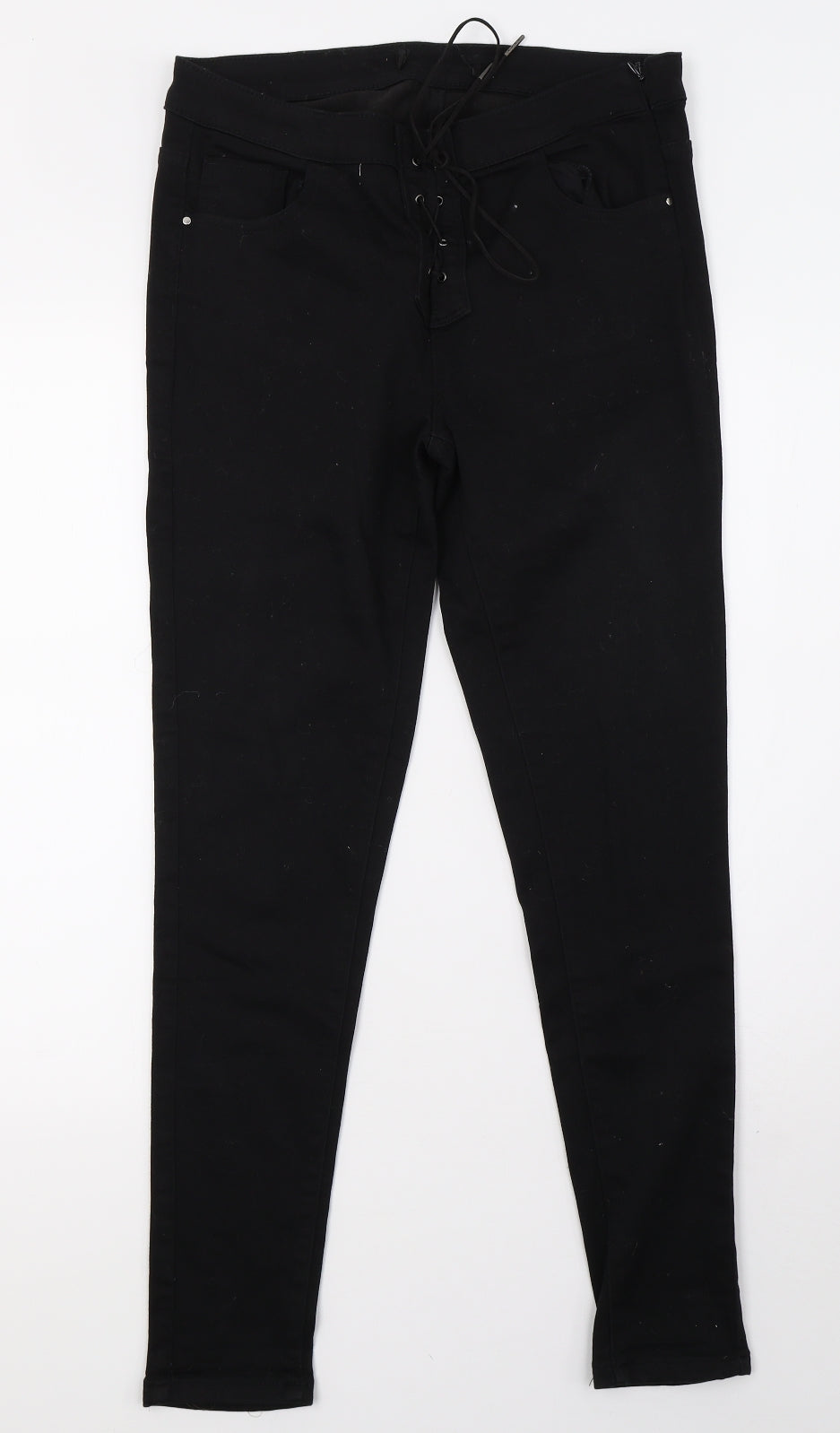 Preworn Womens Black  Denim Skinny Jeans Size 10 L30 in