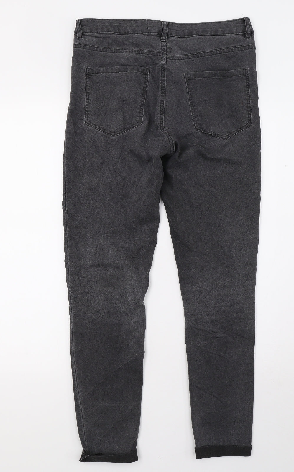 Preworn Womens Grey  Denim Skinny Jeans Size 10 L30 in