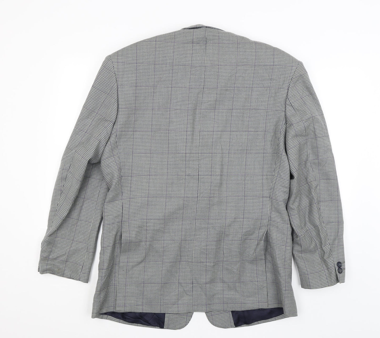 Chatsworth Mens Grey Houndstooth  Jacket Blazer Size L
