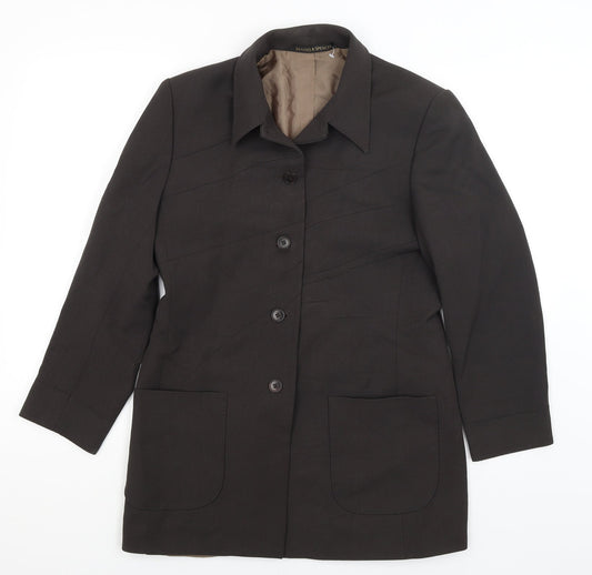 M&S Womens Brown   Jacket Blazer Size 12