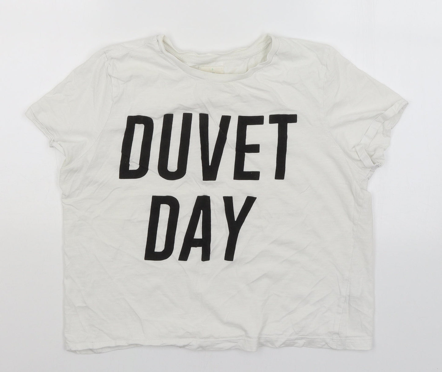 NEXT Womens White   Basic T-Shirt Size 12  - Duvet Day