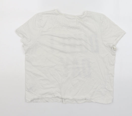 NEXT Womens White   Basic T-Shirt Size 12  - Duvet Day