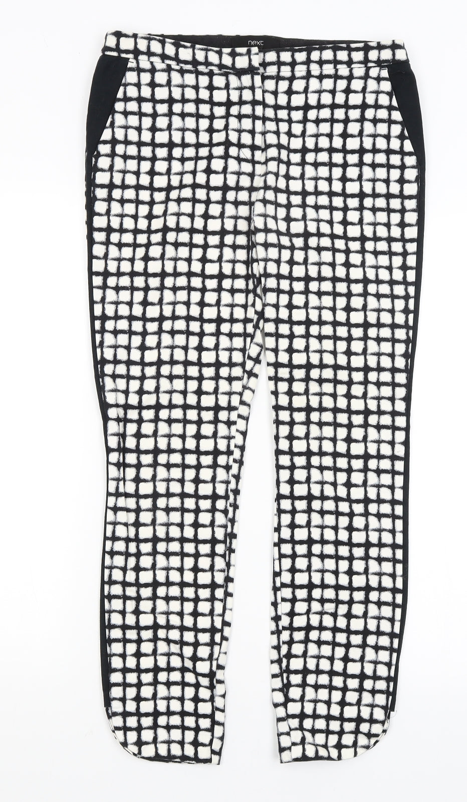 NEXT Womens Black Polka Dot  Trousers  Size 8 L25.5 in