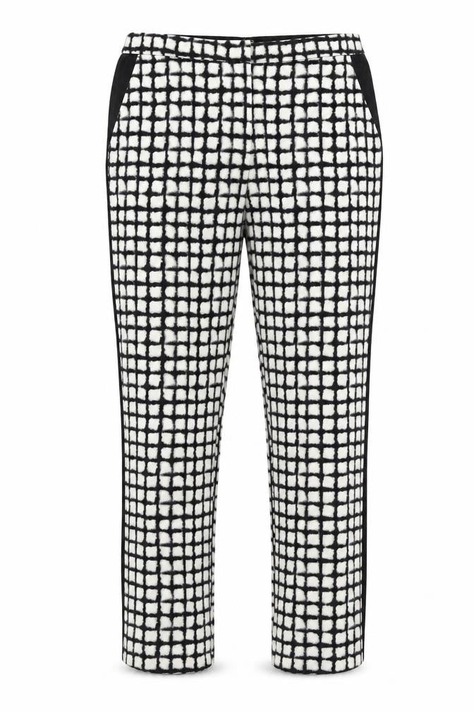 NEXT Womens Black Polka Dot  Trousers  Size 8 L25.5 in