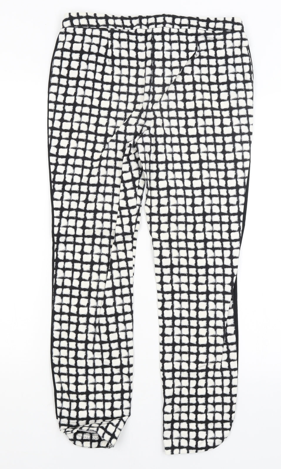 NEXT Womens Black Polka Dot  Trousers  Size 8 L25.5 in