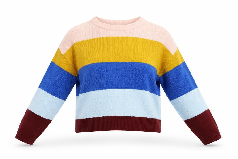 Divided Womens Multicoloured Striped  Pullover Jumper Size S