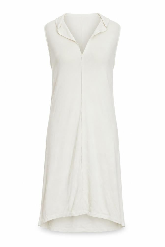 Front view of ASOS women’s white jumper dress, size UK 8