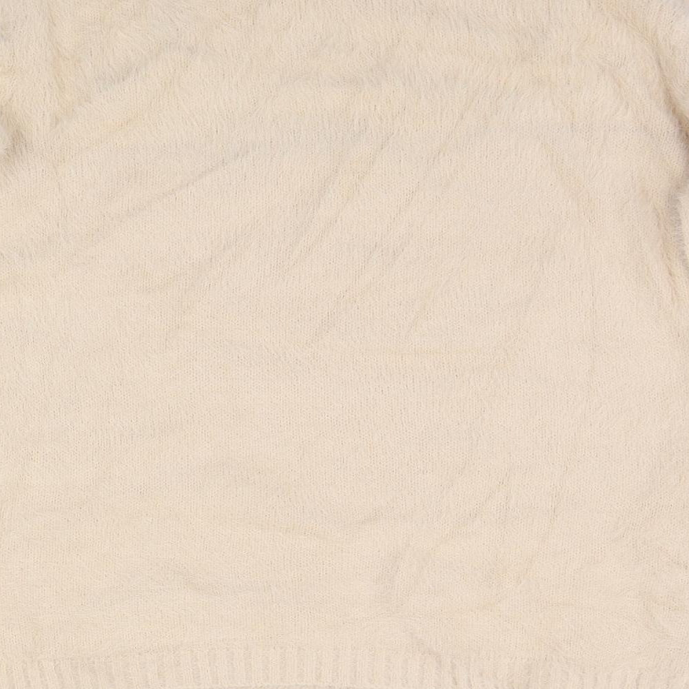 Preworn Womens Beige   Pullover Jumper Size 10  - SEQUIN