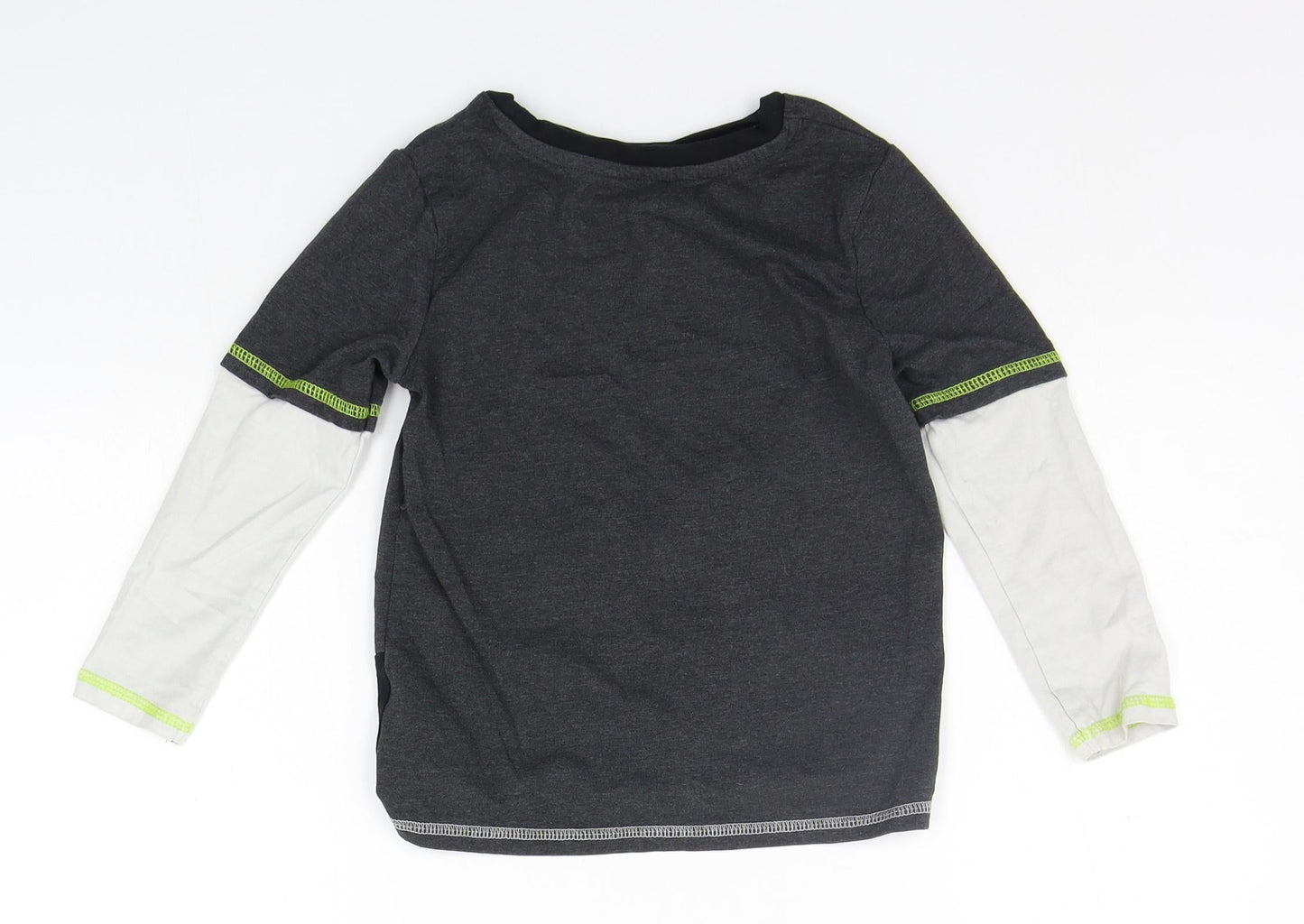 George Girls Grey   Basic T-Shirt Size 4-5 Years